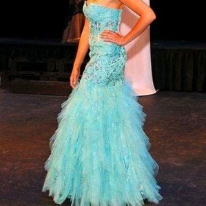 Jovani Evening Gown Turquoise